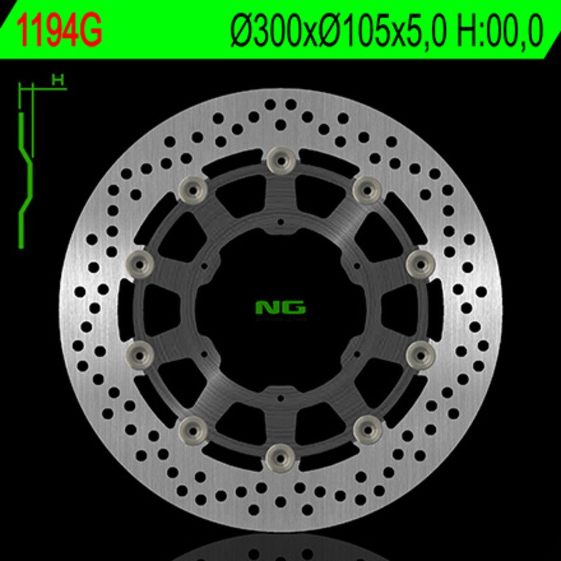 Disque de frein NG BRAKES rond flottant