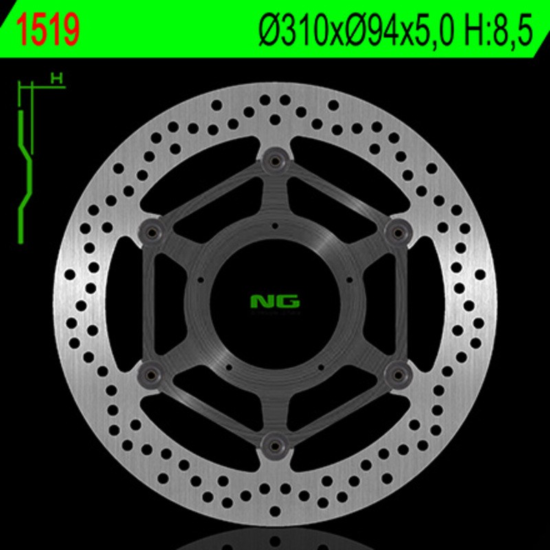 Disque de frein NG BRAKES rond flottant