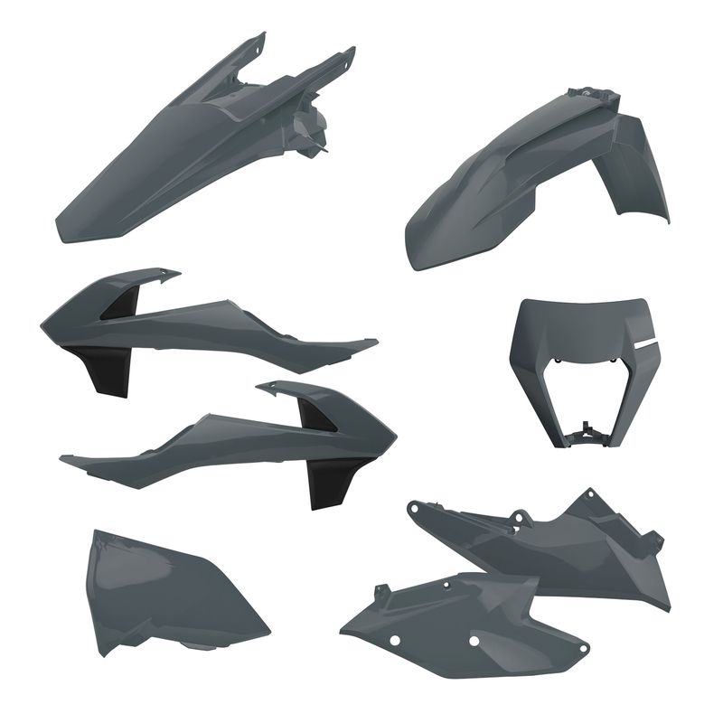 Kit plastique POLISPORT Enduro gris nardo KTM EXC/EXC-F Kit plastique POLISPORT Enduro gris nardo KTM EXC/EXC-F