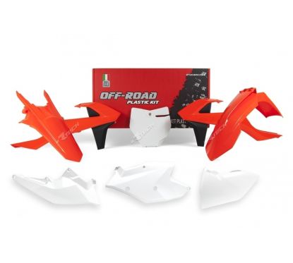 Kit plastique RACETECH couleur origine (2018) rouge/blanc KTM