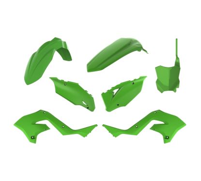 Kit plastiques POLISPORT Restylé vert Kawasaki KX125/250
