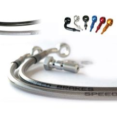 Durite d'embrayage Aviation SPEEDBRAKES inox/raccord alu