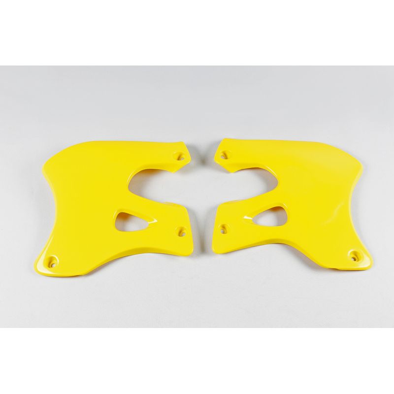 Ouïes de radiateur UFO jaune Suzuki RM125/250 Ouïes de radiateur UFO jaune Suzuki RM125/250