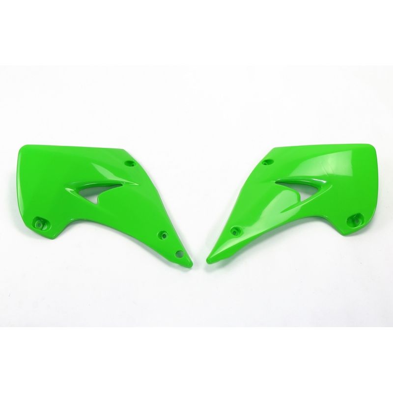 Ouïes de radiateur UFO vert Kawasaki KX125/250 Ouïes de radiateur UFO vert Kawasaki KX125/250