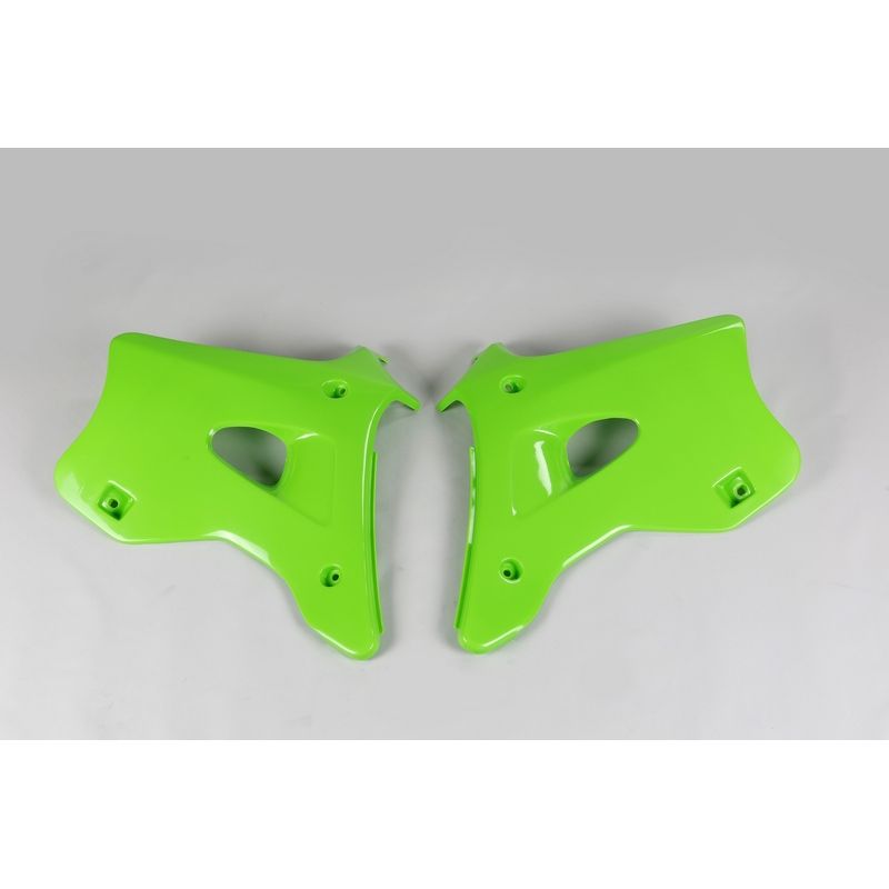 Ouïes de radiateur UFO vert Kawasaki KX125/250 Ouïes de radiateur UFO vert Kawasaki KX125/250