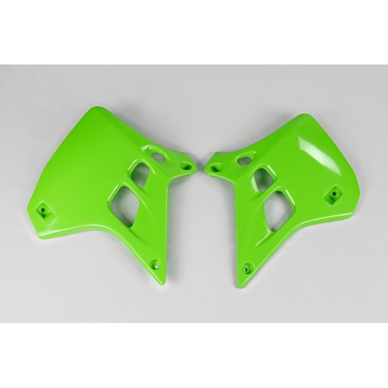 Ouïes de radiateur UFO vert Kawasaki KX125 Ouïes de radiateur UFO vert Kawasaki KX125