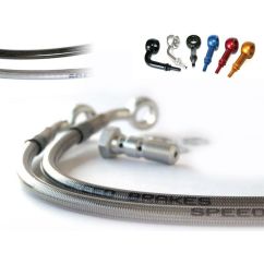 Durite de frein Aviation SPEEDBRAKES inox/raccord alu