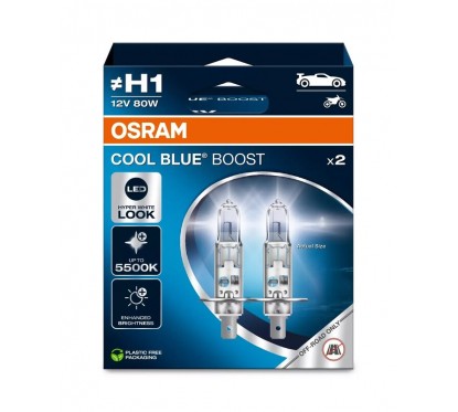 Ampoule OSRAM Cool Blue Boost H1 12V/80W - X2