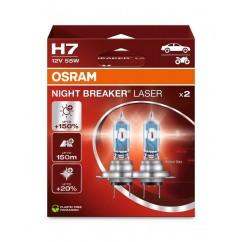 Ampoules OSRAM H7 Night Breaker Laser 12V 55W PX26d - par paire