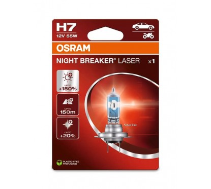 Ampoule OSRAM H7 Night Breaker Laser 12V 55W PX26d - à l'unité