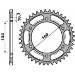 PBR Standard C45 Steel Rear Sprocket 4405 - 525