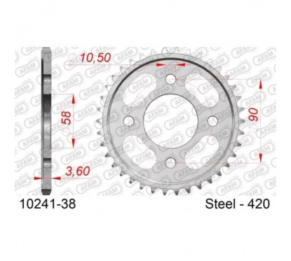 Couronne AFAM acier standard 10241 - 420