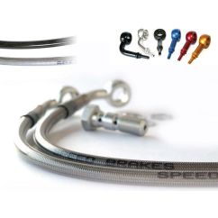 Durite de frein Aviation SPEEDBRAKES inox/raccord alu