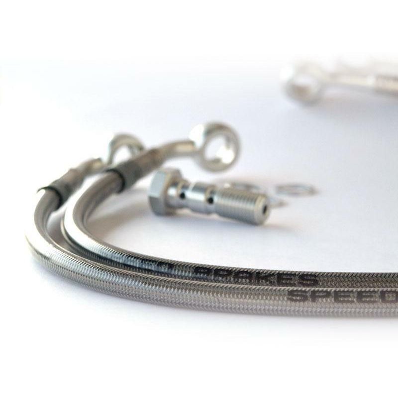 Durite de frein Aviation SPEEDBRAKES inox/raccord noir