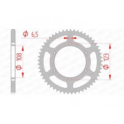 Kit chaîne AFAM A420M 11/53 - Couronne arrière standard Type 92114