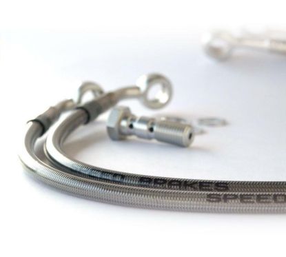 Durite de frein Aviation SPEEDBRAKES carbone/raccord noir