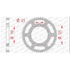 Kit chaîne AFAM A428M 13/60 - Couronne arrière standard Type 59104