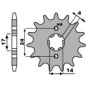 Kit chaîne DID/PBR 420D 11/53 (ratio OEM) renforcé - couronne acier standard 4402