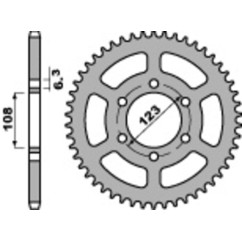 Kit chaîne DID/PBR 420D 11/59 (ratio OEM) renforcé - couronne acier standard 4412