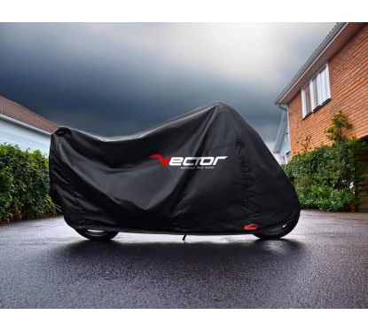 Housse de protection intérieure/extérieure VECTOR H20 pour moto/scooter - noir - L