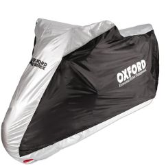 Housse de protection intérieur / extérieur OXFORD Aquatex noir/argent - moto / scooter - M