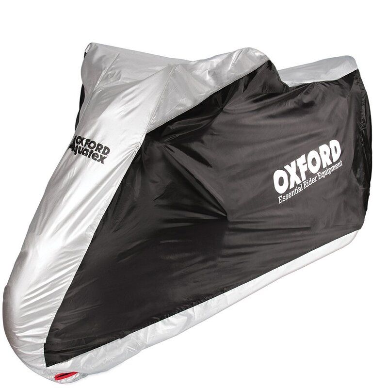 Housse de protection intérieur / extérieur OXFORD Aquatex noir/argent - moto / scooter - M