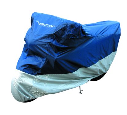 Housse de protection intérieure/extérieure VECTOR pour moto/scooter - bleu/argent - XL
