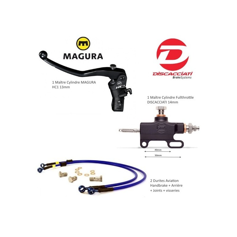 Kit Handbrake Universel MAGURA HC1 ø13mm / DISCACCIATI Taillé masse ø14mm