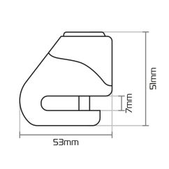 Bloque-disque OXFORD XD5 - 5.5mm jaune/noir