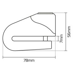 Bloque-disque OXFORD Quartz XD10 - Ø10mm jaune/noir