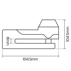 Bloque-disque OXFORD Titan ø10mm - noir Bloque-disque OXFORD Titan ø10mm - noir
