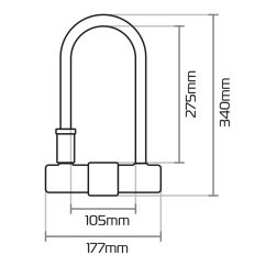 Antivol U OXFORD Magnum avec support - 177x340mm - homologué ART4 / Sold Secure Gold / FG SBSC Antivol U OXFORD Magnum avec support - 177x340mm - homologué ART4 / Sold Secure Gold / FG SBSC