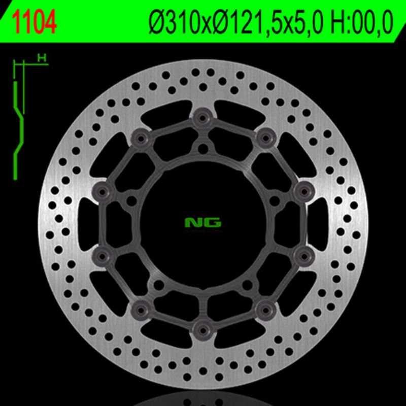 Disque de frein NG BRAKES rond flottant