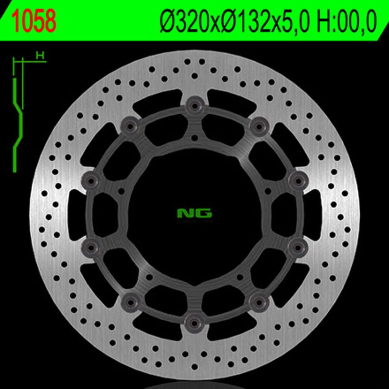 Disque de frein NG BRAKES rond flottant