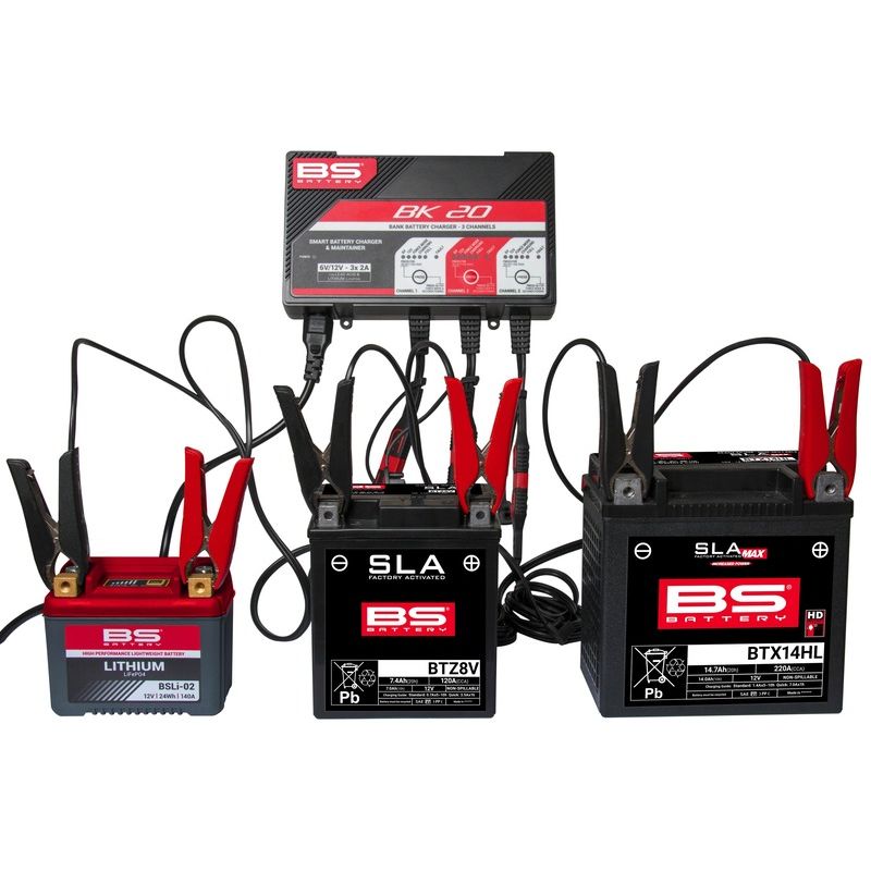 Chargeur de batterie intelligent BS BATTERY BK20 6V/12V 3x2A