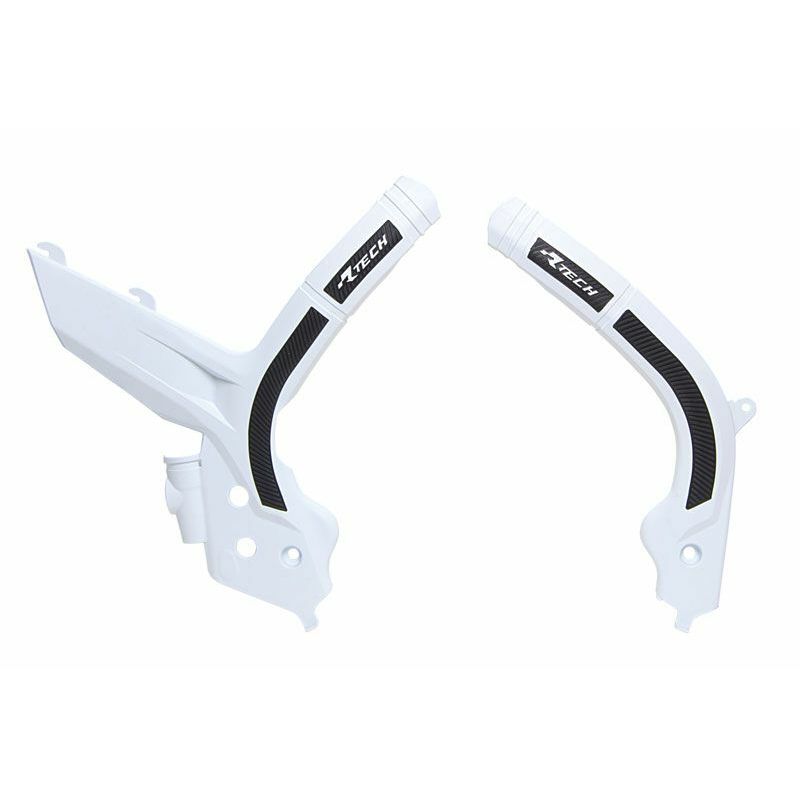 Protections de cadre RACETECH bi-matières orange/noir