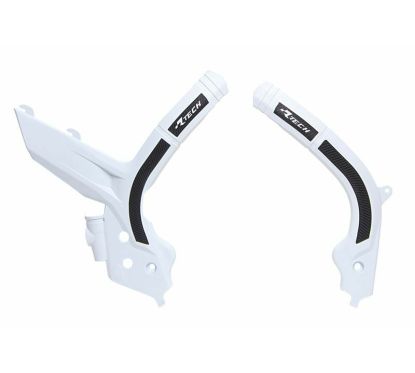 Protections de cadre RACETECH bi-matières orange/noir