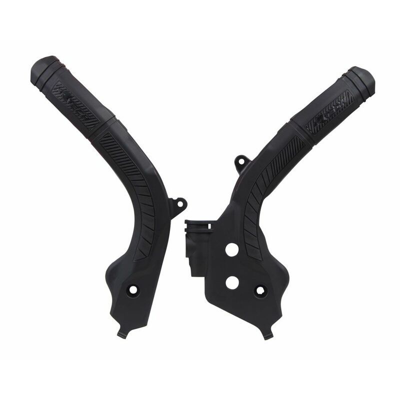 Protections de cadre RACETECH bi-matières orange/noir