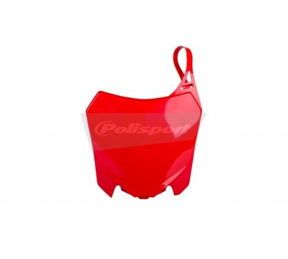 Plaque numéro frontale POLISPORT rouge Honda CRF250F/CRF450F