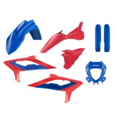 Kit plastiques POLISPORT - rouge/blanc