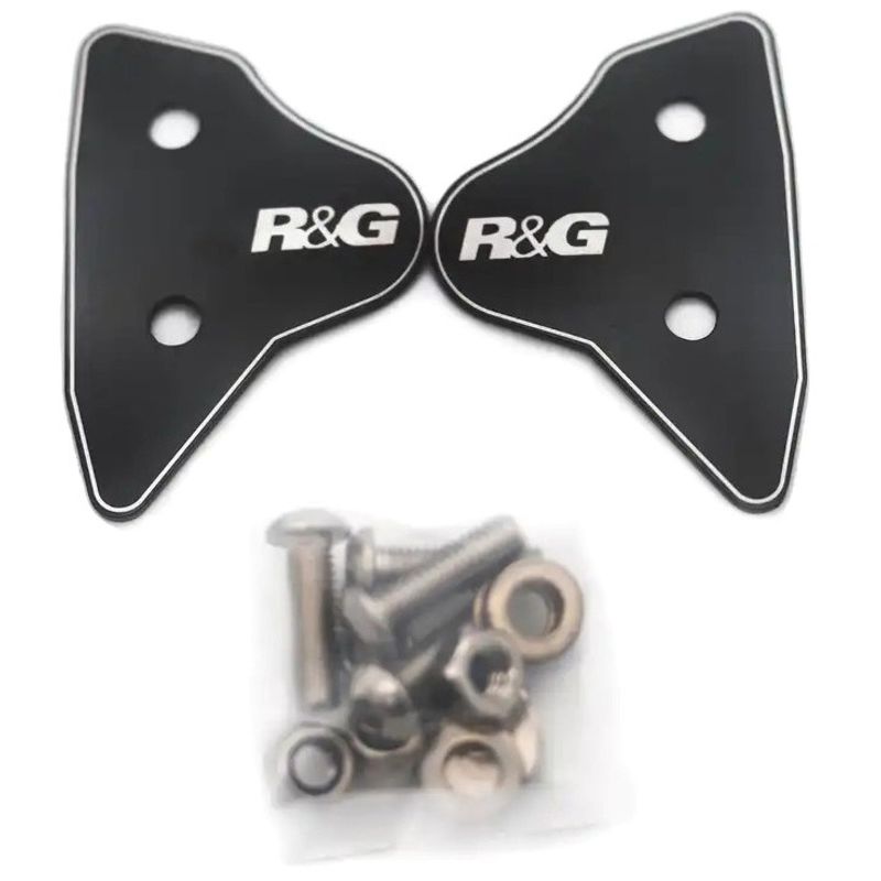 Cache-orifices rétroviseur R&G RACING - noir Aprilia RS4 125/RSV4 RR/RF