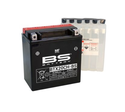 Batterie BS BATTERY sans entretien avec pack acide - BTX20CH-BS