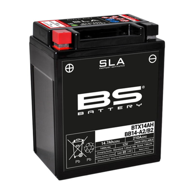 Batterie BS BATTERY SLA sans entretien activé usine - BTX14AH/BB14-A2/B2 Batterie BS BATTERY SLA sans entretien activé usine - BTX14AH/BB14-A2/B2