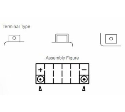 Batterie YUASA sans entretien avec pack acide - YT14B-BS