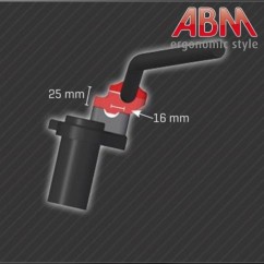 Pontets ABM Comfort 22,2mm - Rehausse 25mm - NOIR