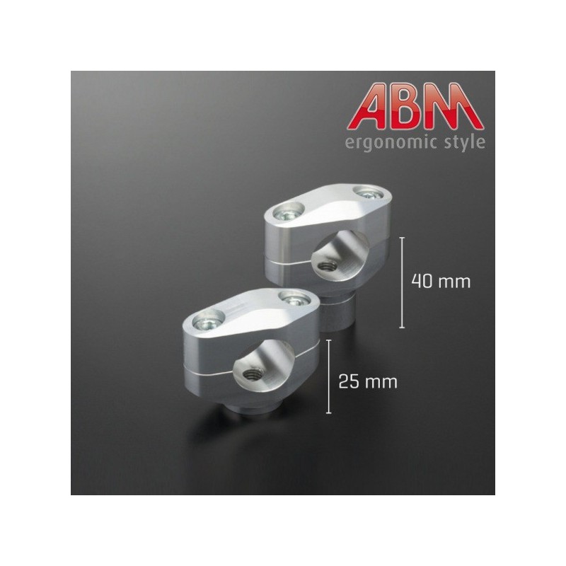 Pontets ABM Booster 28,6mm - Rehausse 25mm - ALU