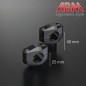 Pontets ABM Booster 28,6mm - Rehausse 25mm - NOIR