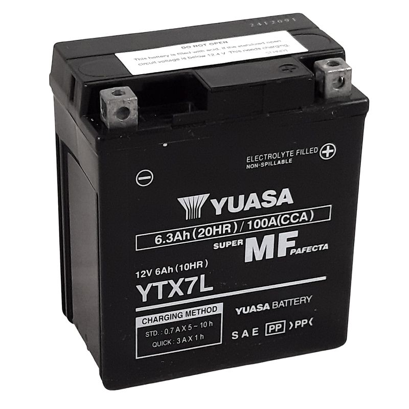 Batterie YUASA W/C sans entretien activée usine - YTX7L FA Batterie YUASA W/C sans entretien activée usine - YTX7L FA