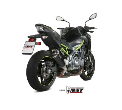Silencieux MIVV Delta Race Steel Black/casquette carbone Kawasaki Z900