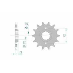 Kit chaîne AFAM 520XMR3 14/48 standard - couronne standard